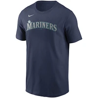 T-shirt Nike bleu marine Seattle Mariners Team Wordmark pour homme