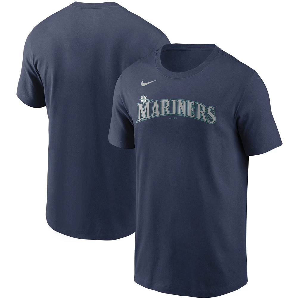 T-shirt Nike bleu marine Seattle Mariners Team Wordmark pour homme