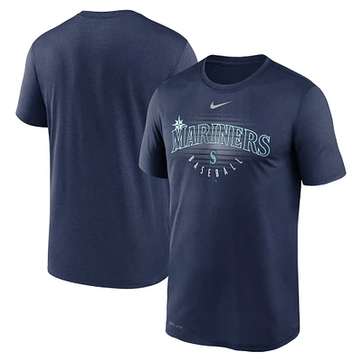 T-shirt Nike bleu marine Seattle Mariners Wordmark Outline Legend pour homme