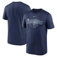 Men's Nike Navy Seattle Mariners Wordmark Outline Legend T-Shirt