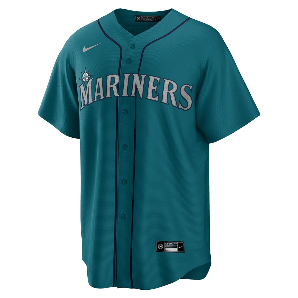 Maillot réplique de joueur alternatif Nike Randy Arozarena Aqua des Seattle Mariners pour homme