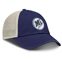Casquette ajustable Nike Royal/Natural pour homme des Seattle Mariners Cooperstown Collection Club Trucker