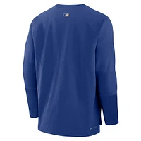 Men's Nike Royal Seattle Mariners Authentic Collection City Connect Player Tri-Blend Performance Pullover Jacket