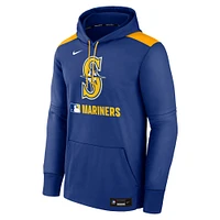 Men's Nike Royal Seattle Mariners Authentic Collection Performance Pullover Hoodie