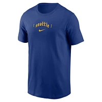 T-shirt Nike Royal Seattle Mariners City Connect 2-Hit pour homme