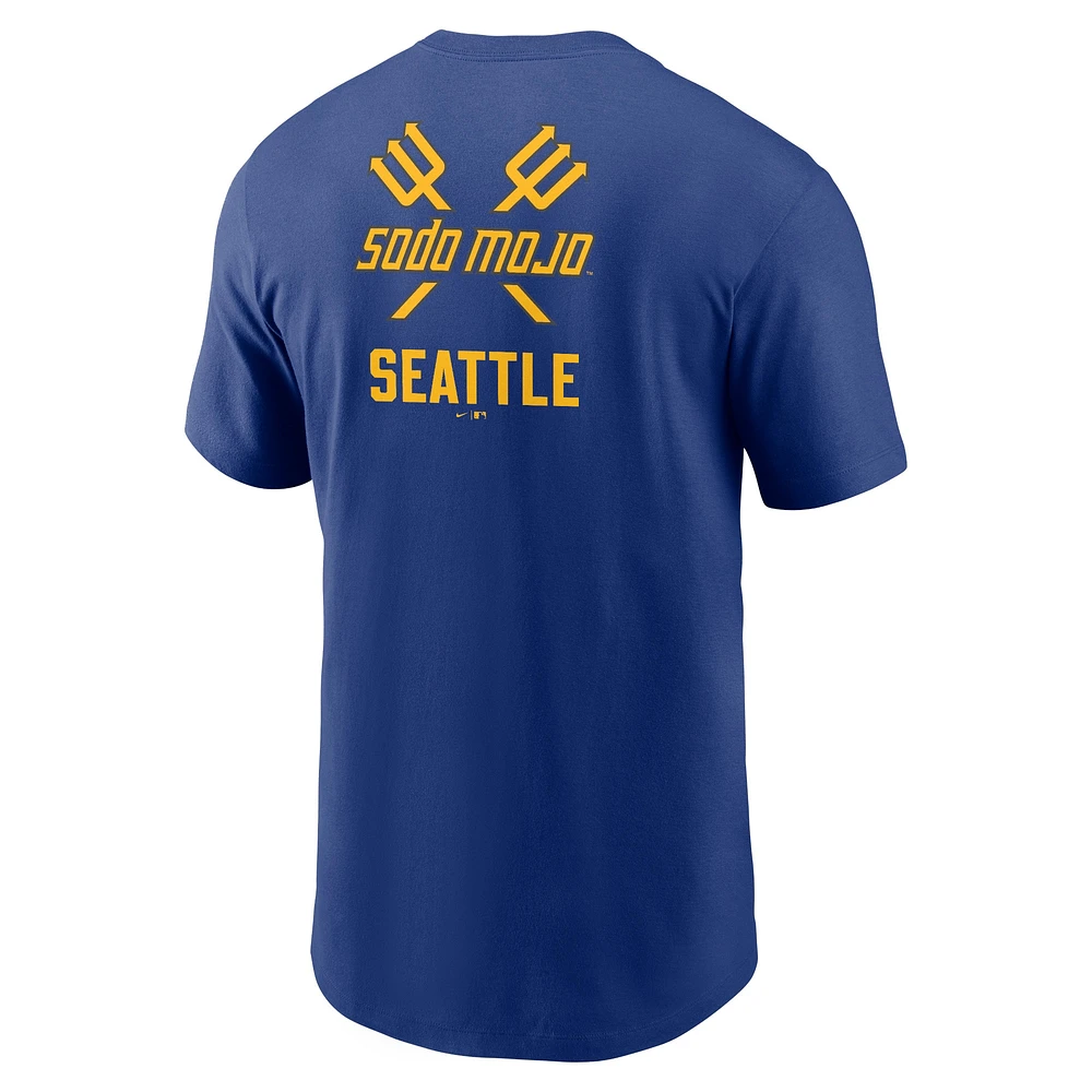 Men's Nike Royal Seattle Mariners City Connect 2-Hit T-Shirt