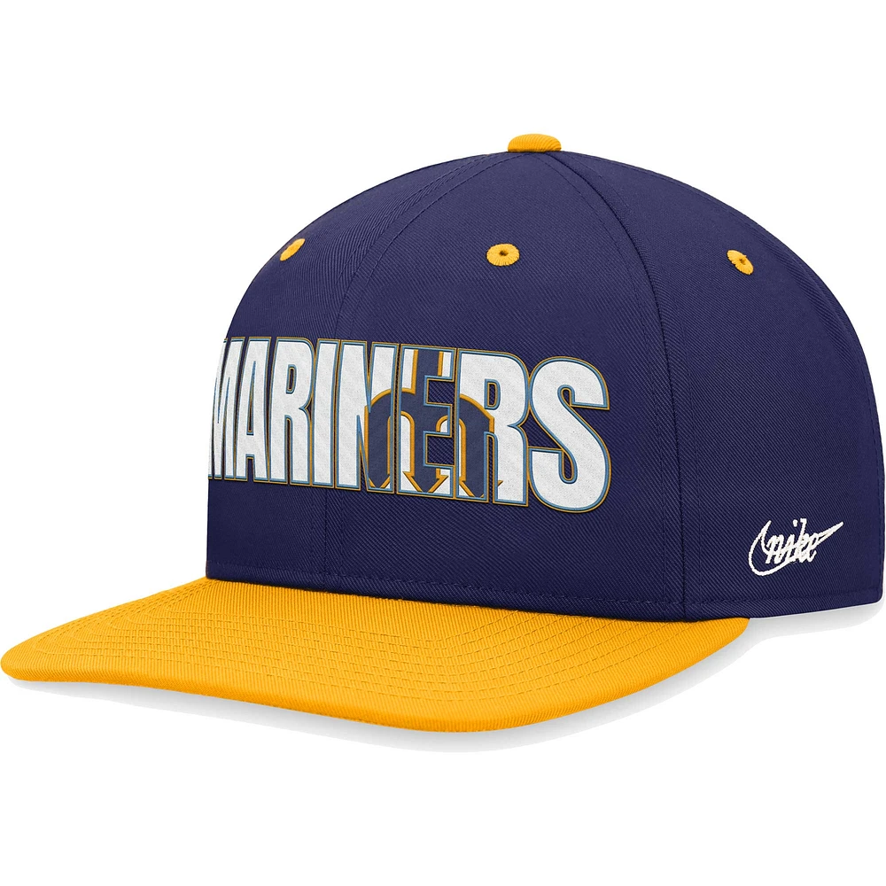 Casquette Nike Royal Seattle Mariners Cooperstown Collection Pro Snapback pour homme