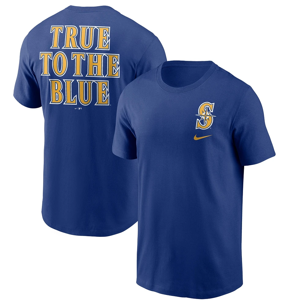 T-shirt Nike Royal Seattle Mariners True to the Blue Hometown pour homme