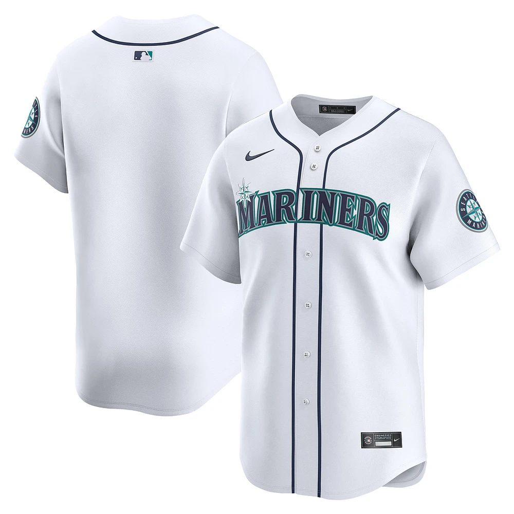 Maillot Nike pour homme blanc Seattle Mariners Domicile Limité