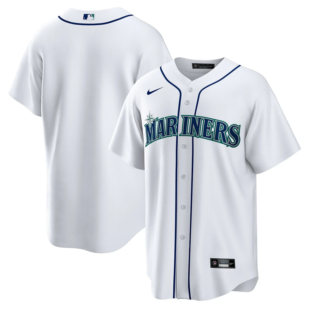 Maillot Nike pour homme blanc Seattle Mariners Home Replica Team