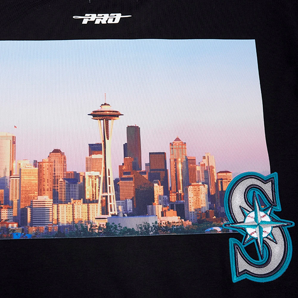 Men's Pro Standard Black Seattle Mariners Cityscape T-Shirt