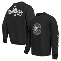 Sweat-shirt à épaules tombantes Paint The City Pro Standard pour homme, noir, Seattle Mariners