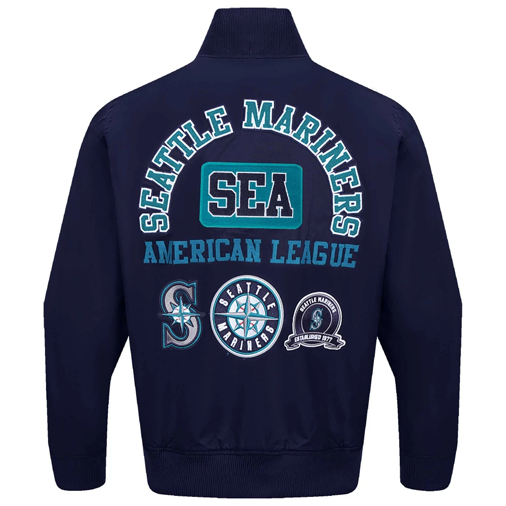 Men's Pro Standard Navy Seattle Mariners Area Code Twill Full-Zip Jacket