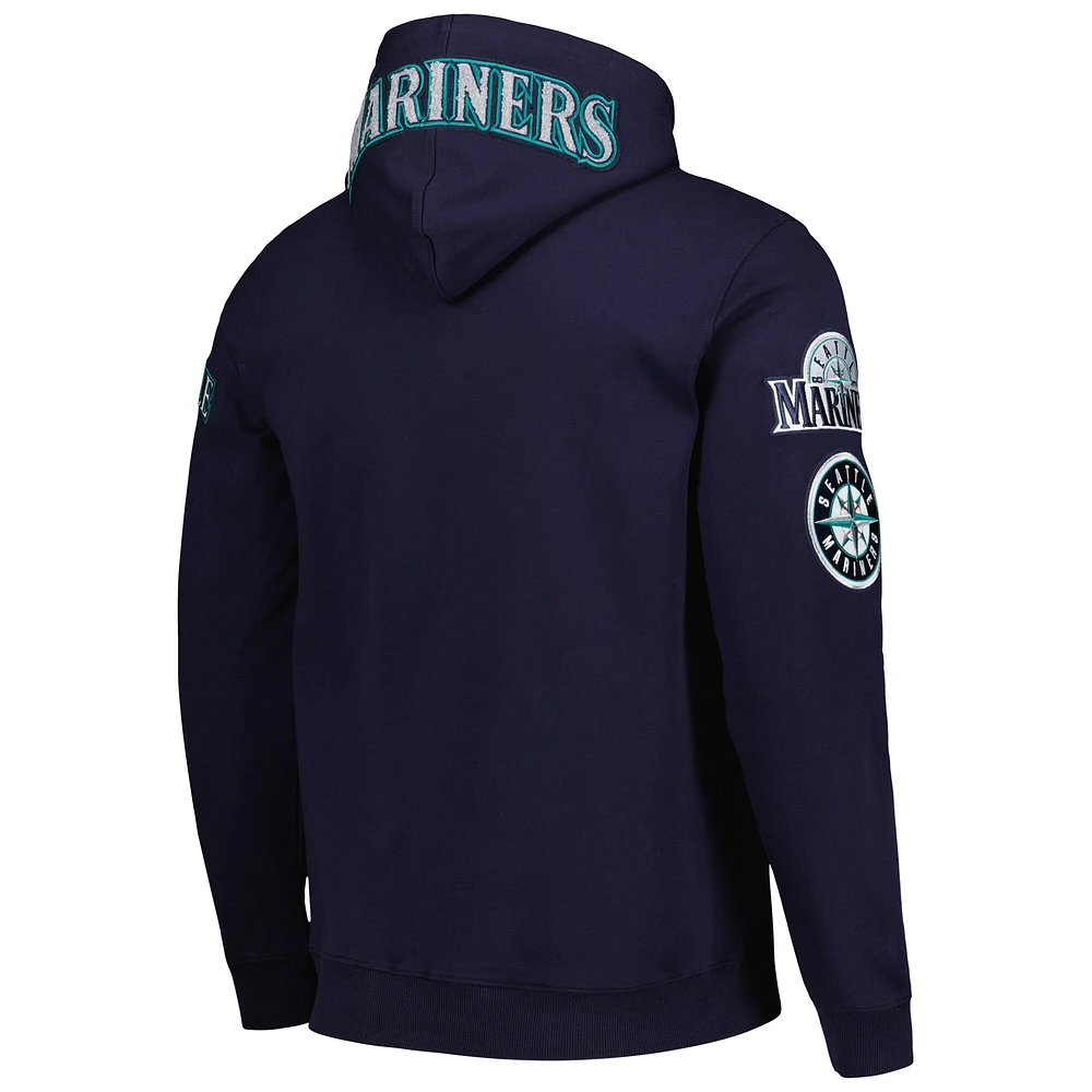 Sweat à capuche et logo de l'équipe Seattle Mariners Pro Standard pour homme, bleu marine