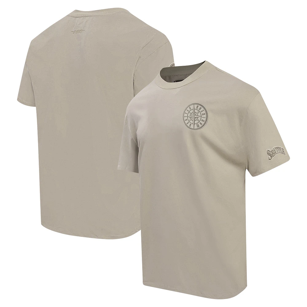 Men's Pro Standard Tan Seattle Mariners Neutral Drop Shoulder T-Shirt