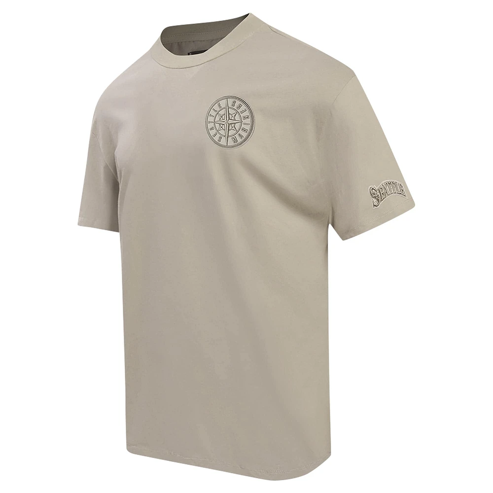 Men's Pro Standard Tan Seattle Mariners Neutral Drop Shoulder T-Shirt