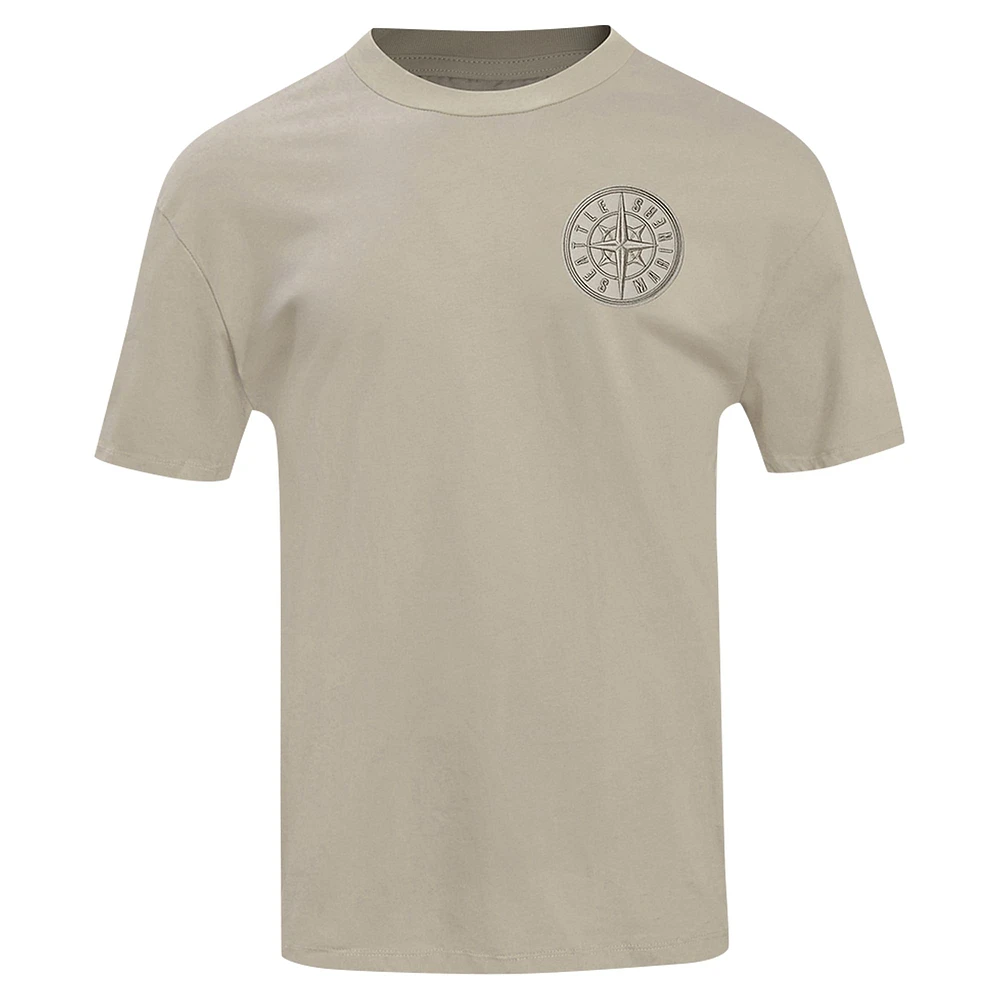 Men's Pro Standard Tan Seattle Mariners Neutral Drop Shoulder T-Shirt