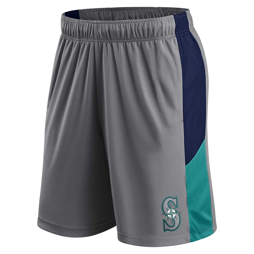 Men's Profile Gray/Navy Seattle Mariners Team Shorts