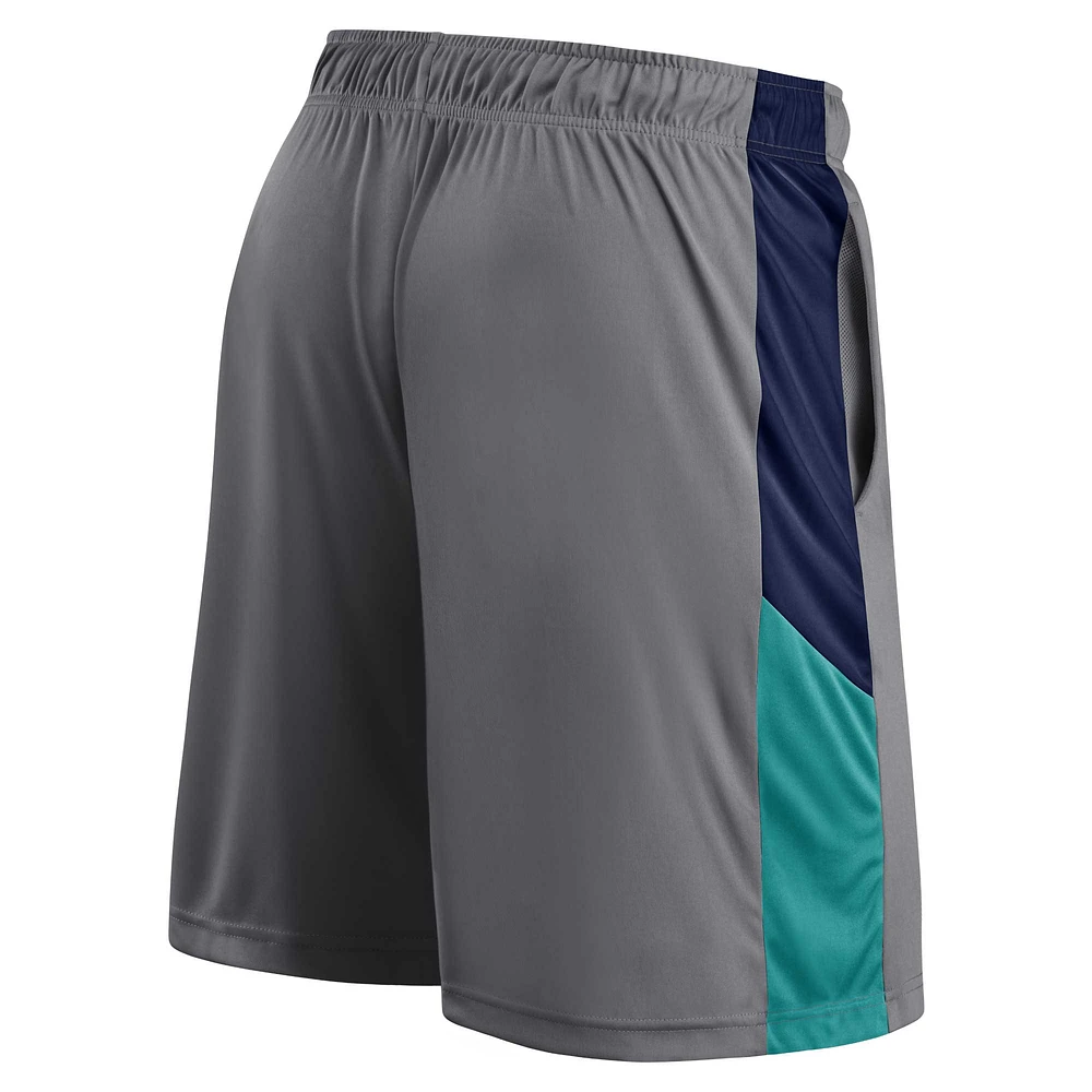 Men's Profile Gray/Navy Seattle Mariners Team Shorts