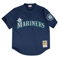 Maillot d'entraînement au bâton en maille pour hommes, profil bleu marine, Seattle Mariners, Big & Tall, collection Cooperstown