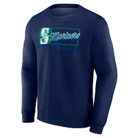 Men's Profile Navy Seattle Mariners Big & Tall Pullover Sweatshirt