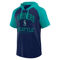 Men's Profile Navy Seattle Mariners Big & Tall Short Sleeve Pullover Hoodie