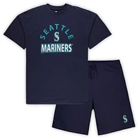 Men's Profile Seattle Mariners Big & Tall T-Shirt Shorts Combo Set