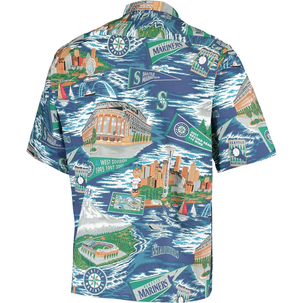 Men's Reyn Spooner Navy Seattle Mariners scenic Button-Up Shirt