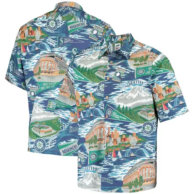 Men's Reyn Spooner Navy Seattle Mariners Kekai Performance Button-Up Shirt