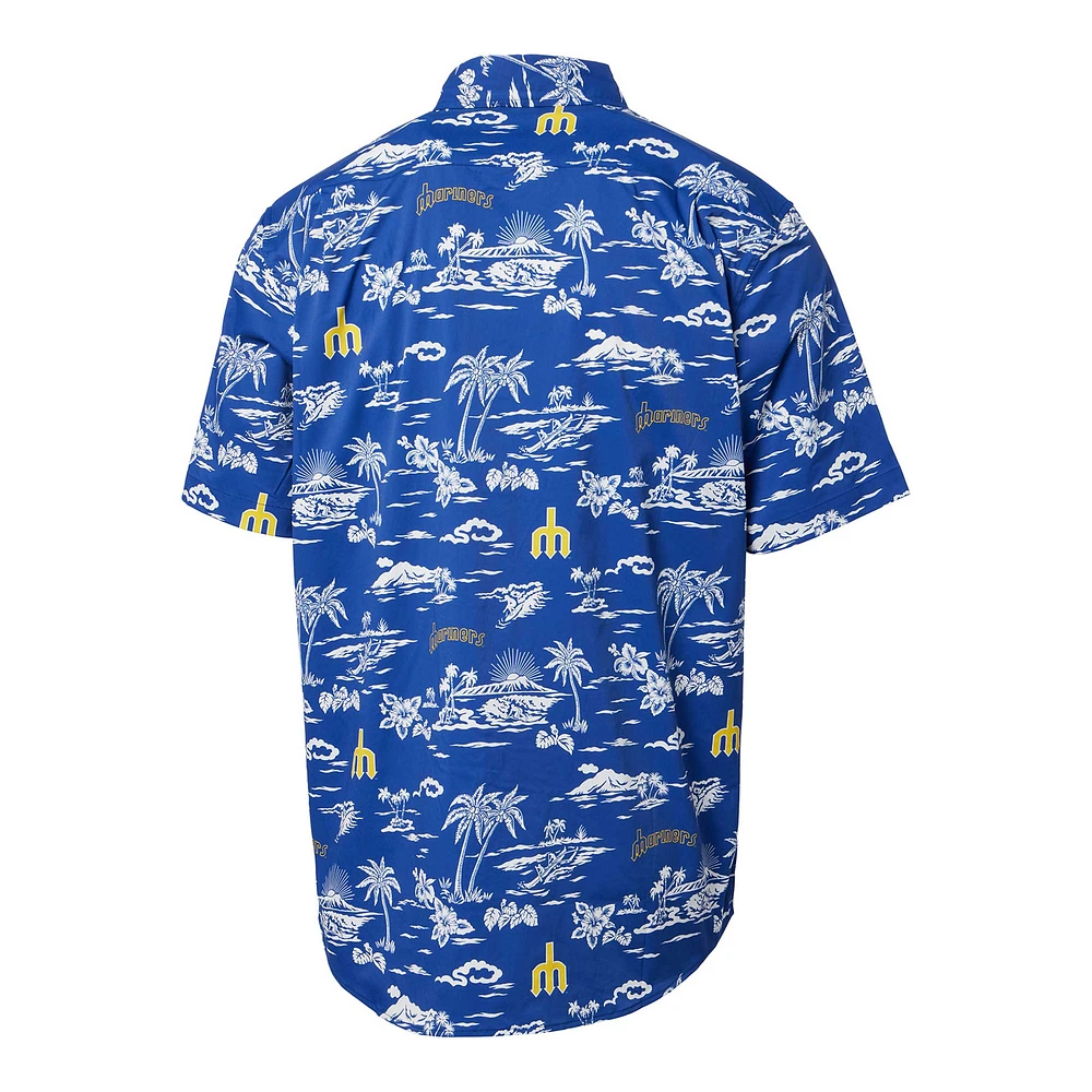 Men's Reyn Spooner Royal Seattle Mariners Cooperstown Collection Kekai Button-Down Shirt