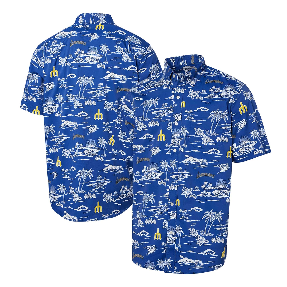 Chemise boutonnée Reyn Spooner Royal Seattle Mariners Cooperstown Collection Kekai pour hommes