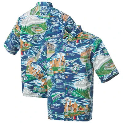 Men's Reyn Spooner White Seattle Mariners Scenic Button-Up Shirt