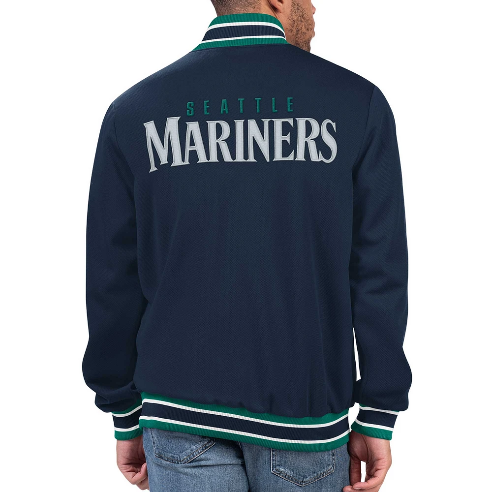 Veste à bouton-pression pour hommes Starter Navy Seattle Mariners Secret Weapon