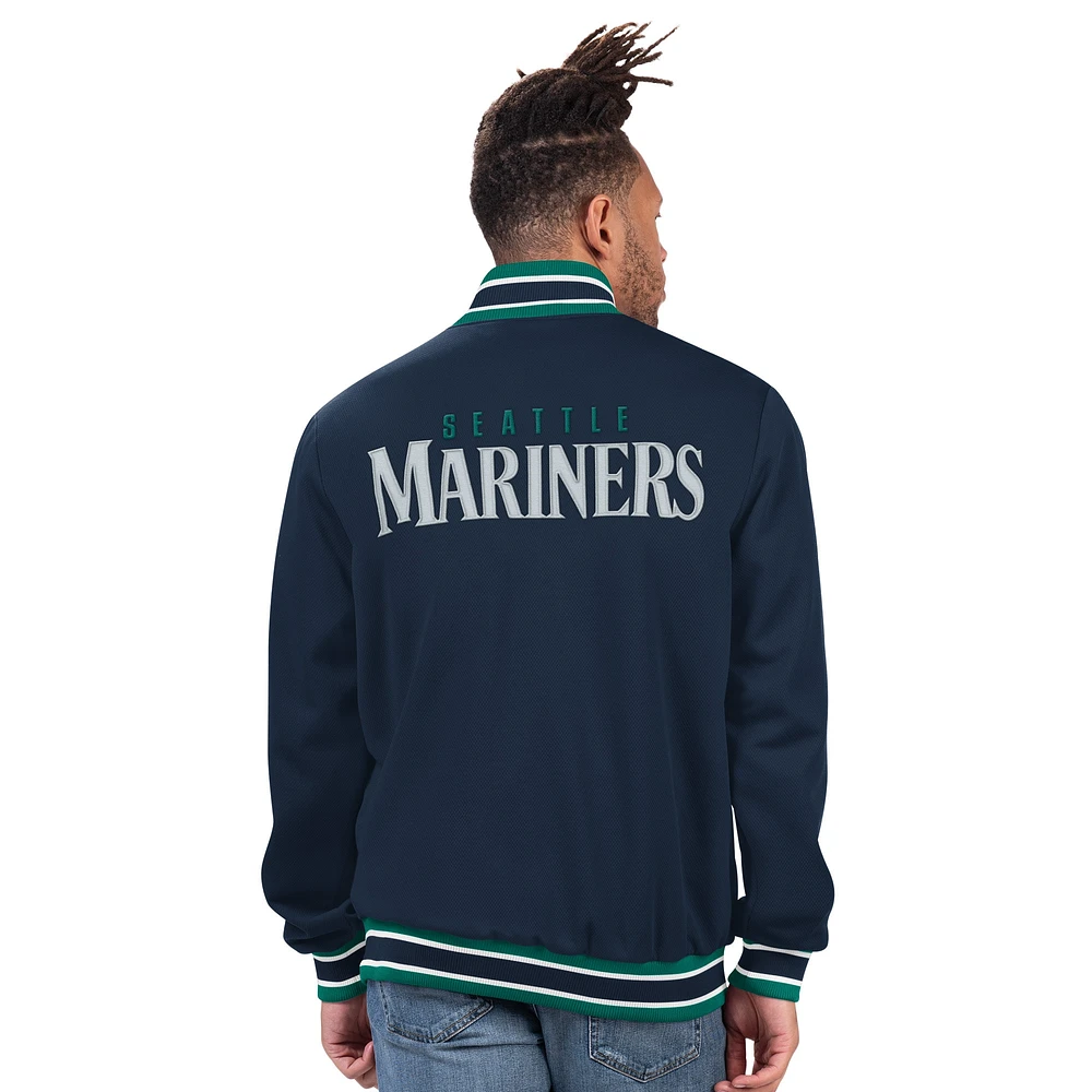 Men's Starter  Navy Seattle Mariners Varsity Full-Snap Jacket