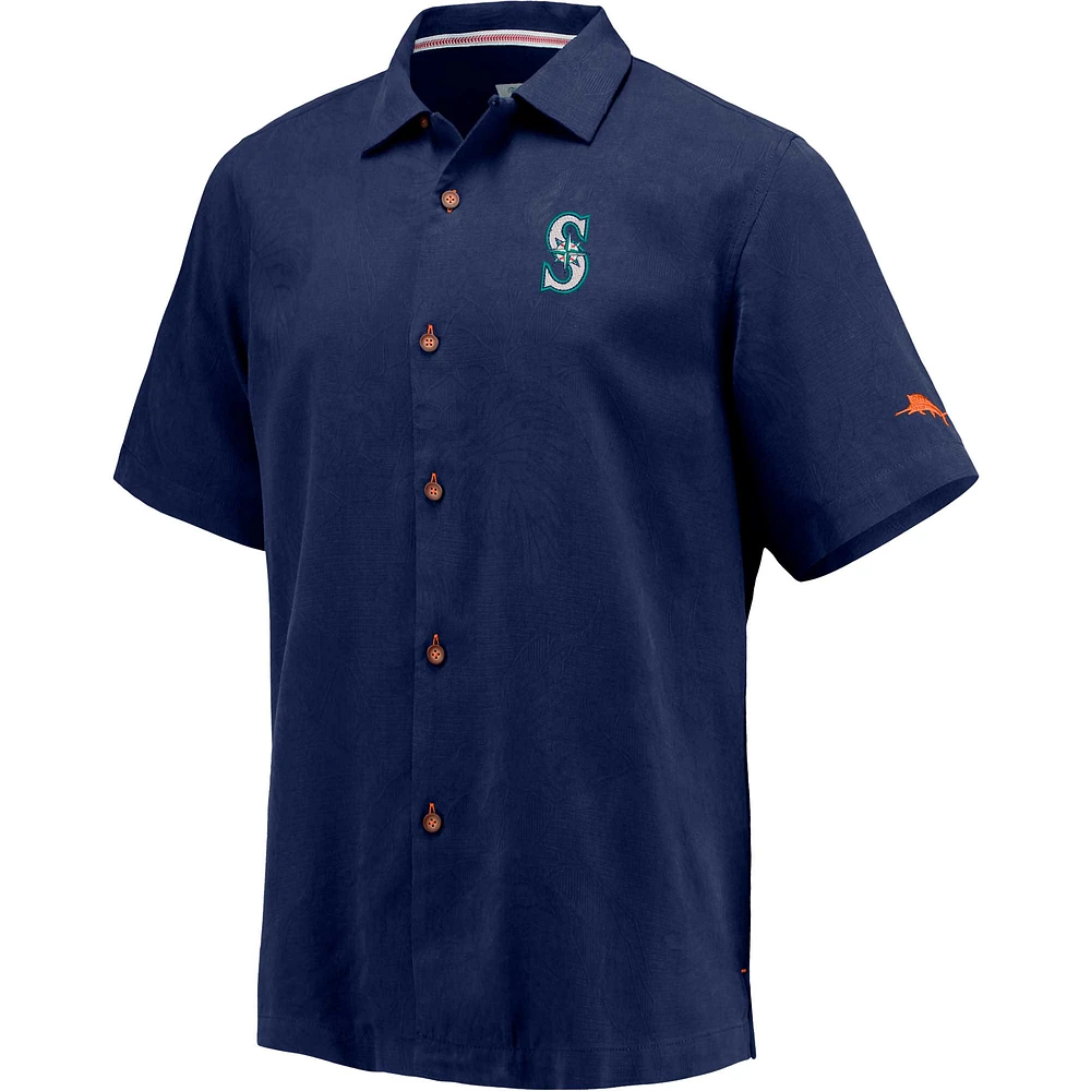 Chemise boutonnée Tommy Bahama Navy Seattle Mariners Baseball Bay pour homme