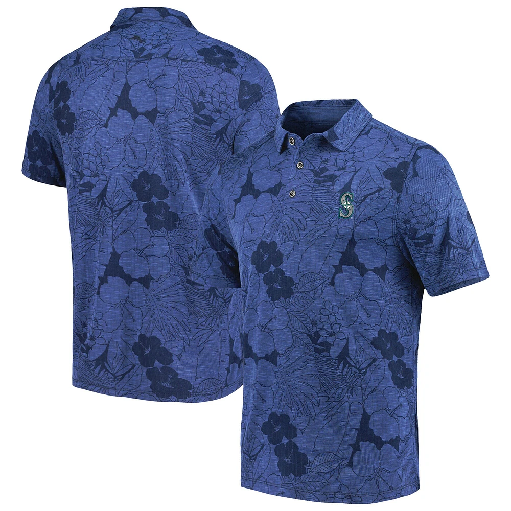 Polo Tommy Bahama Navy Seattle Mariners Blooms pour homme