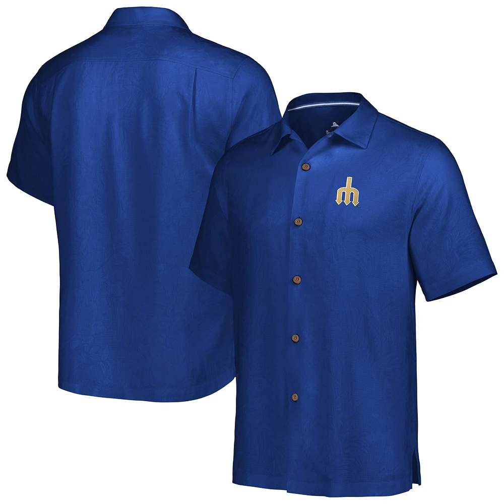 Chemise boutonnée Tommy Bahama Royal Seattle Mariners Sport Tropic Isles Camp pour homme