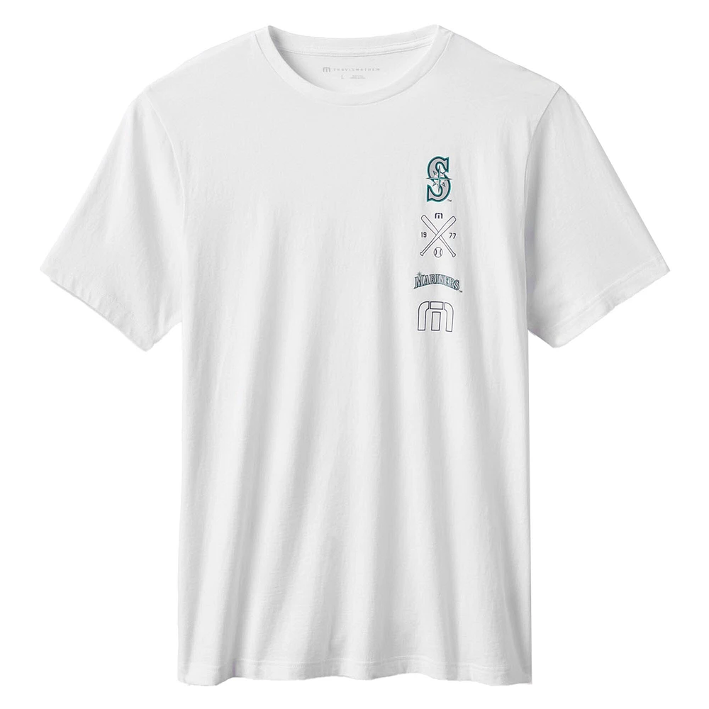 Men's TravisMathew White Seattle Mariners Sunset Slam 2.0 T-Shirt
