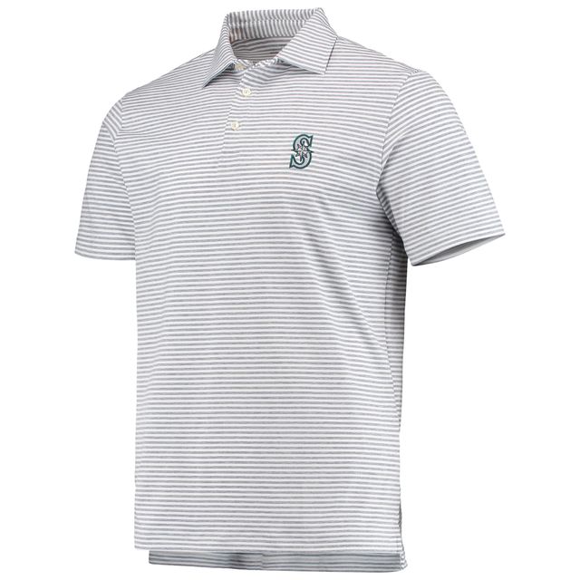 Polo pour homme Vineyard Vines gris Seattle Mariners Heathered Winstead Sankaty