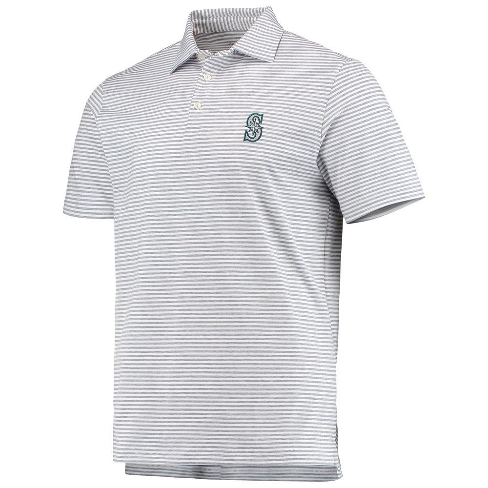 Men's Vineyard Vines Gray Seattle Mariners Heathered Winstead Sankaty Polo