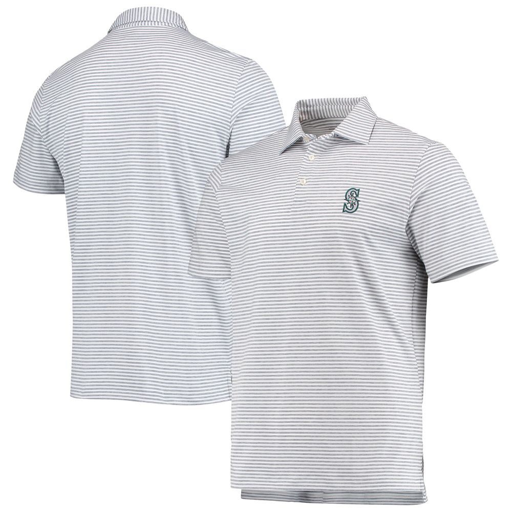 Men's Vineyard Vines Gray Seattle Mariners Heathered Winstead Sankaty Polo