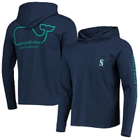 Men's Vineyard Vines Navy Seattle Mariners Long Sleeve Hoodie T-Shirt