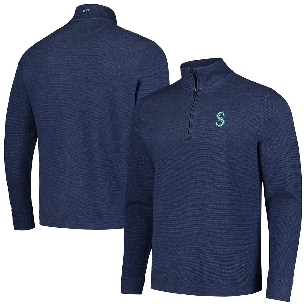 Veste Vineyard Vines pour hommes, bleu marine, Seattle Mariners, Saltwater, quart de zip