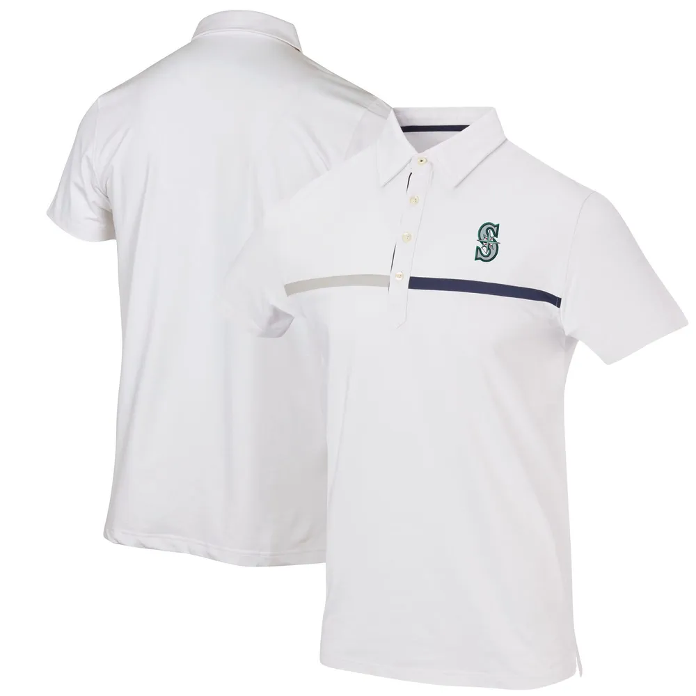 Lids Seattle Mariners Color Blocked Stretch Polo - White