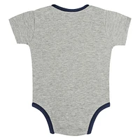 Newborn & Infant Gray/White Seattle Mariners Two-Pack Play Ball Bodysuit Set