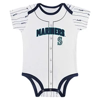 Newborn & Infant Gray/White Seattle Mariners Two-Pack Play Ball Bodysuit Set