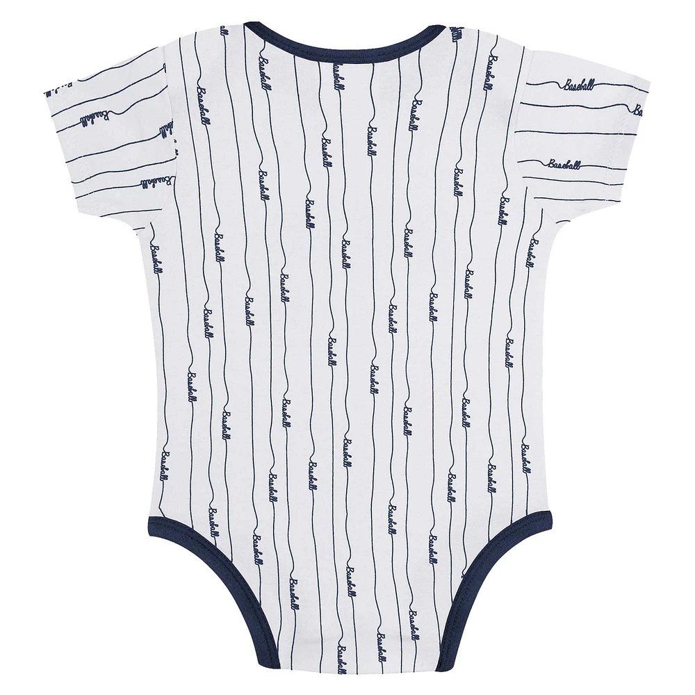 Newborn & Infant Gray/White Seattle Mariners Two-Pack Play Ball Bodysuit Set