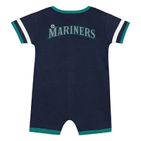 Newborn  Navy Seattle Mariners Double Hit Coveralls