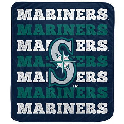 Pegasus Seattle Mariners 60'' x 70'' Logo Wordmark Plush Blanket