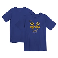 T-shirt Nike Royal Seattle Mariners City Connect avec grand logo pour enfants d'âge préscolaire